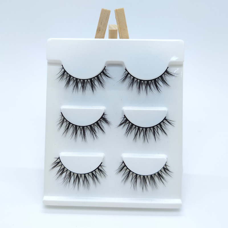 3 คู่แพ็คหรูหรา Faux Mink 3D Silk Lashes ขนตาปลอม
