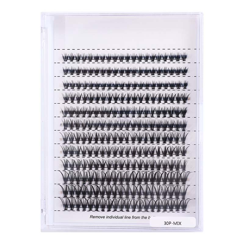 30D Curl 9-16 คลัสเตอร์ขนตายาวผสม