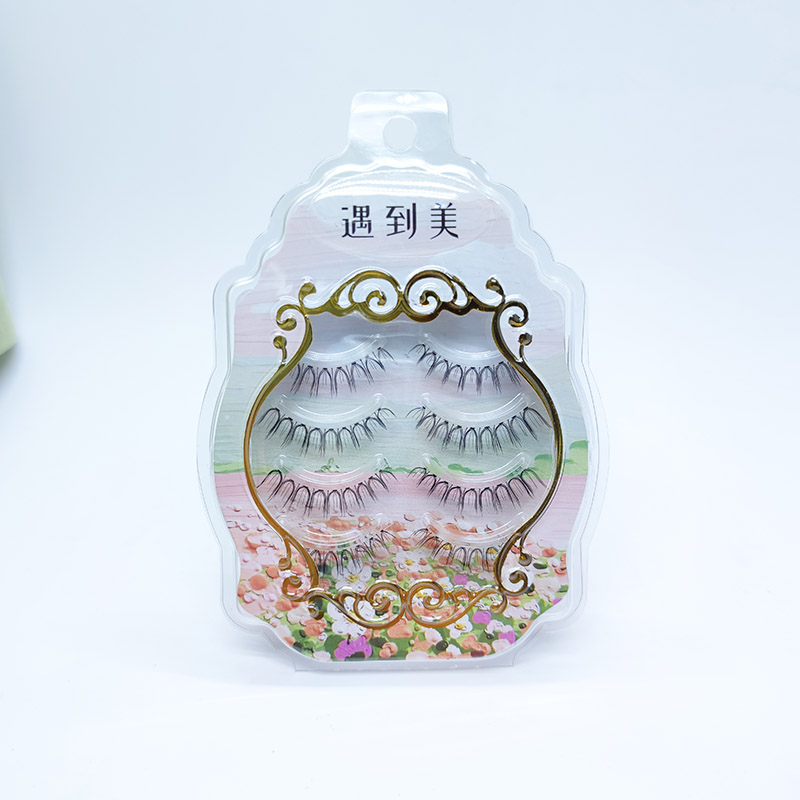 4 คู่ Natural Look Cross Clear Band 5-7mm Cross Eyelash 07